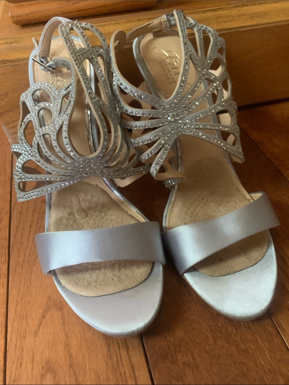 Badgley Mischka butterfly heels for homecoming cruise wedding
